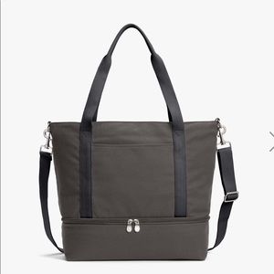 Catalina Tote Recycled Poly. Color: grey. Great personal item for air travel.